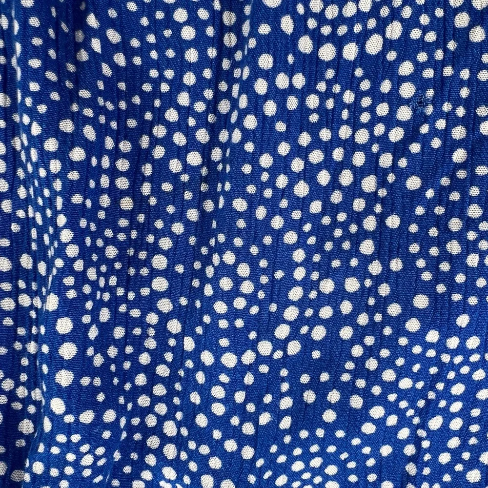 Michael Kors Blue Patterned Blouse Shirt Top in Size Small